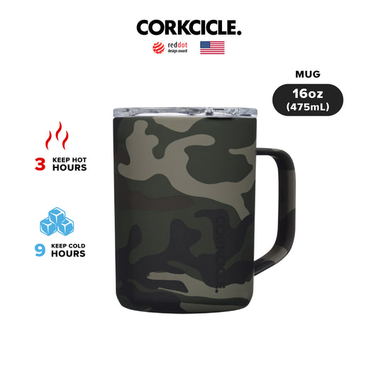 CORKCICLE :  MUG WOODLAND CAMO 16 OZ