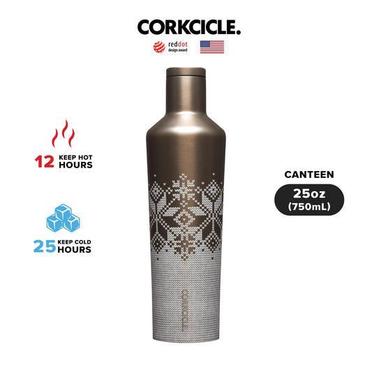 CORKCICLE : CANTEEN FAIRISLE GOLD 25 OZ