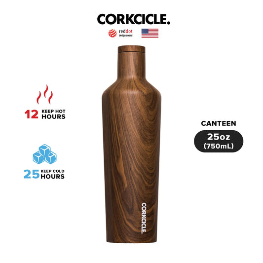 CORKCICLE : CANTEEN WALNUT WOOD 25 OZ