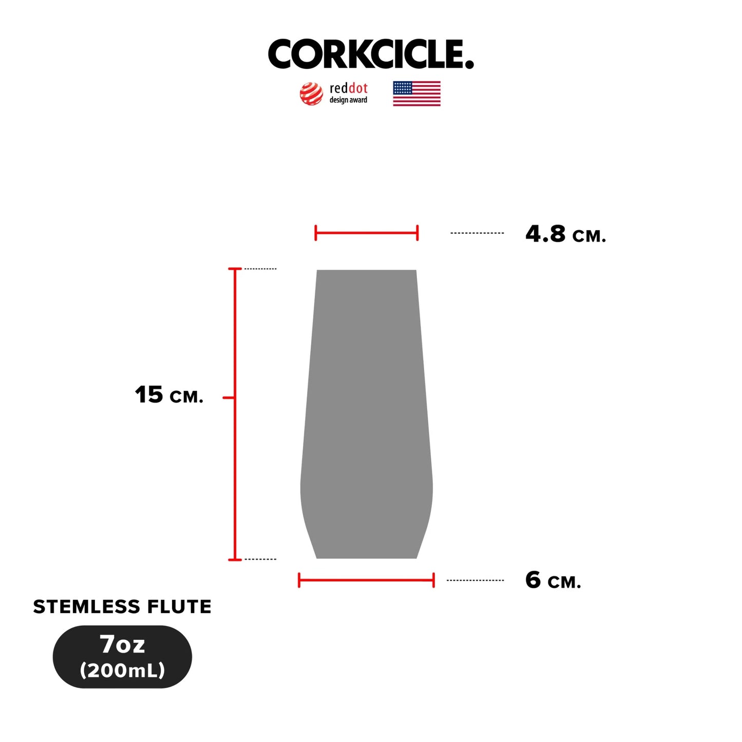 CORKCICLE : STEMLESS MODERN ROSE 7 OZ