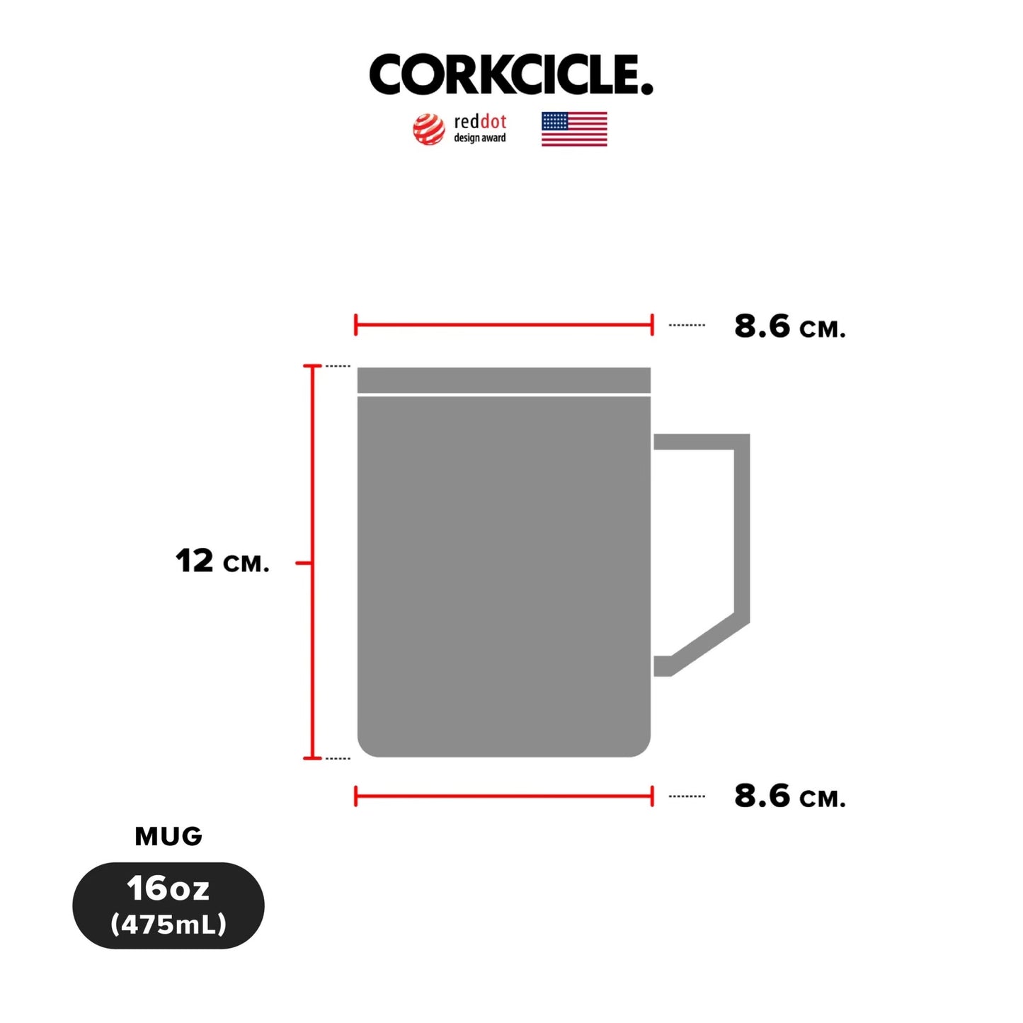 CORKCICLE : MUG FAIRISLE GOLD 16 OZ