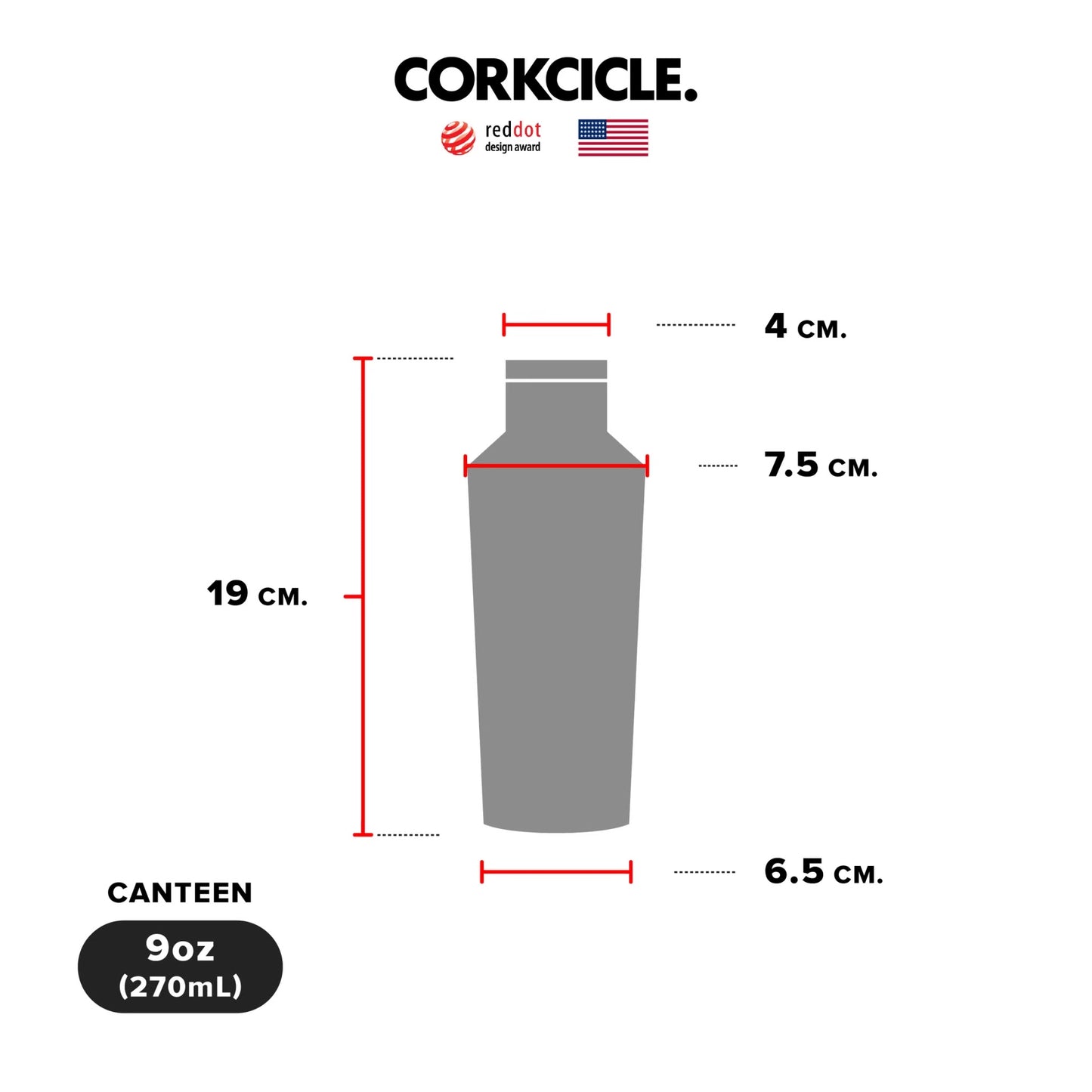 CORKCICLE : CANTEEN HAWAIIAN BLUE 9 OZ