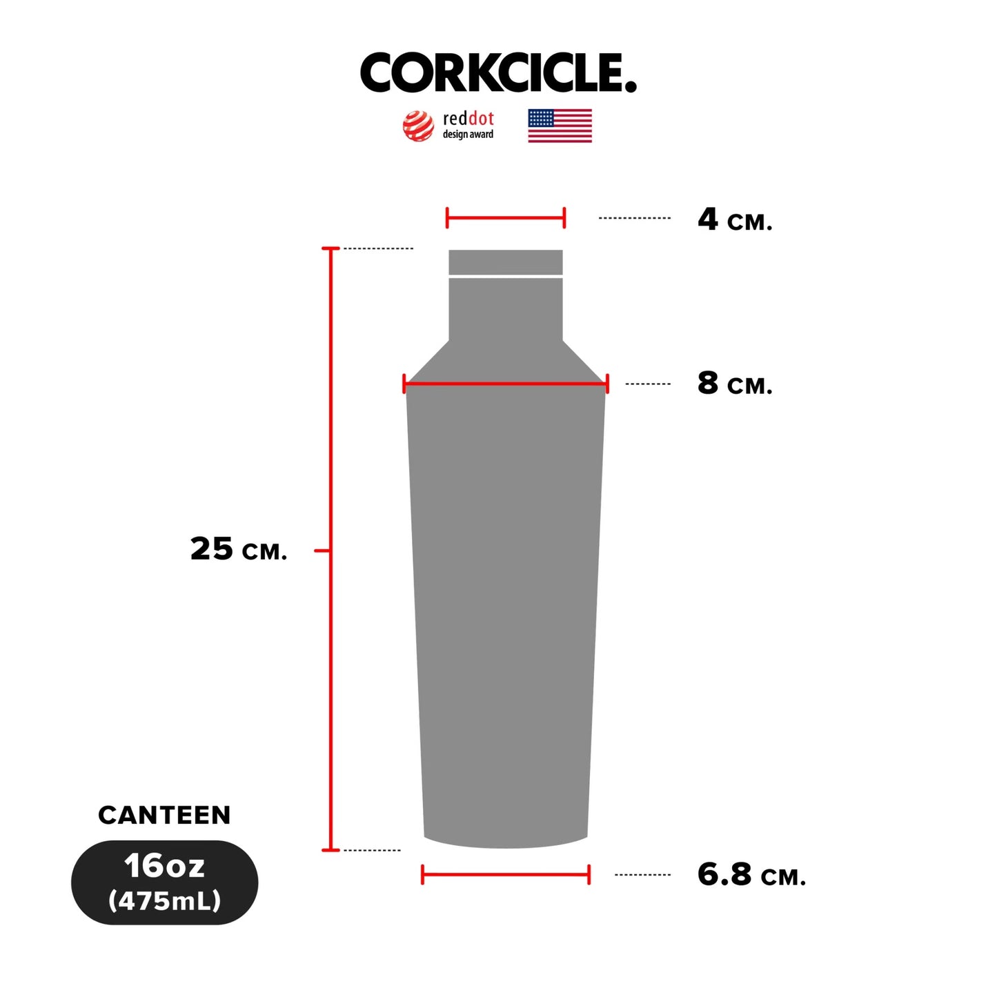 CORKCICLE :  CANTEEN SEAFOAM 16 OZ