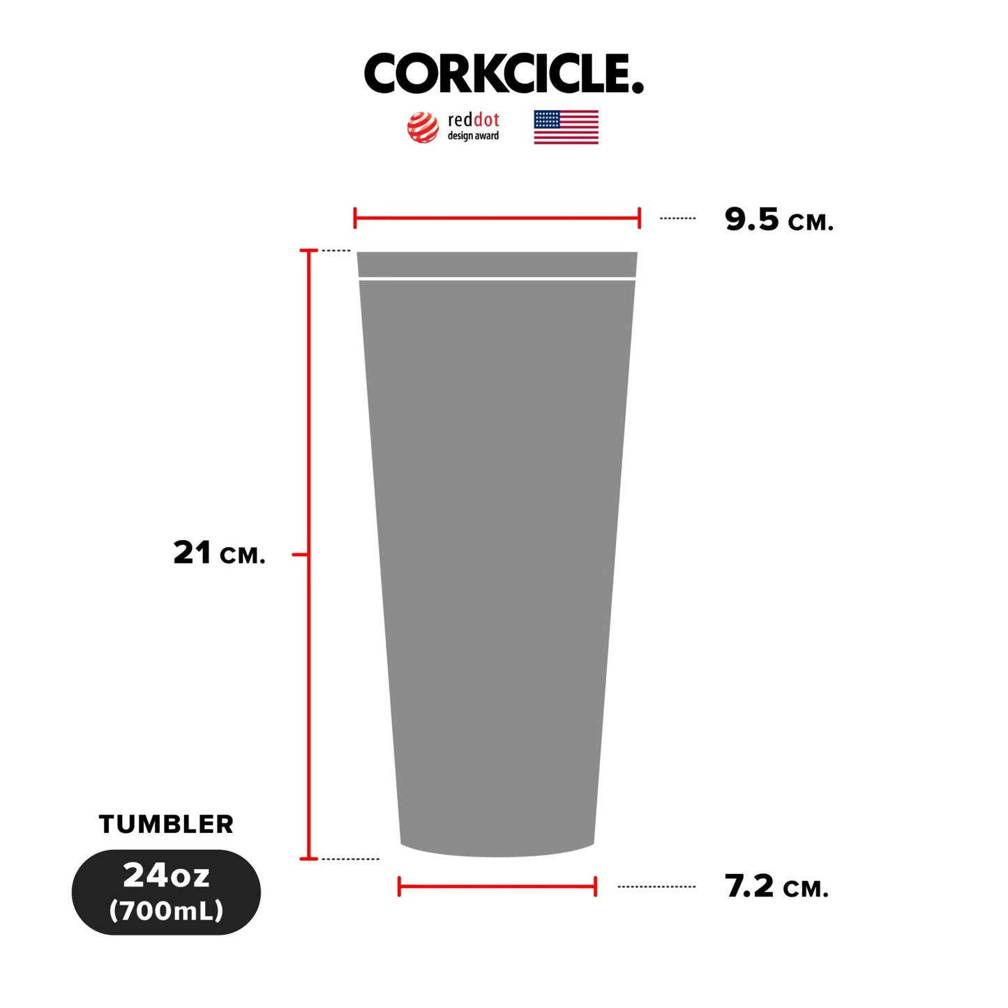 CORKCICLE : TUMBLER SEAFOAM 24 OZ