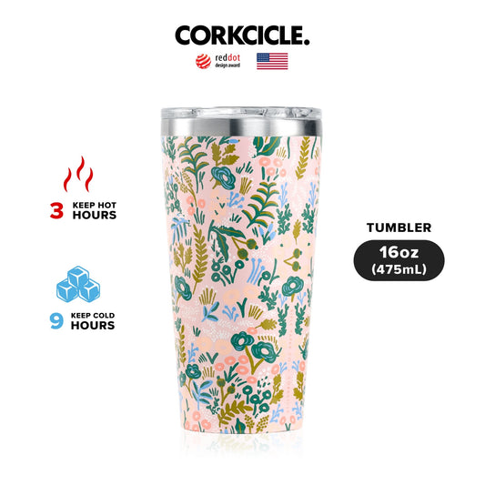 CORKCICLE : TUMBLER PINK TAPESTRY RIFLE PAPER 16 OZ