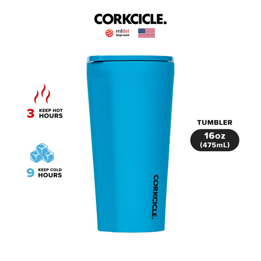 CORKCICLE : TUMBLER NEON BLUE 16 OZ