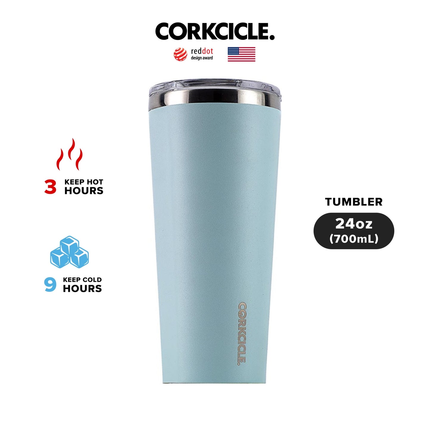 CORKCICLE : TUMBLER SEAFOAM 24 OZ