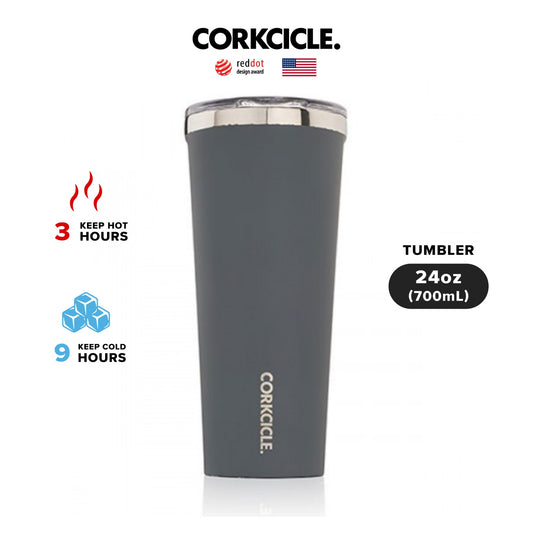 CORKCICLE : TUMBLER GREY 24 OZ