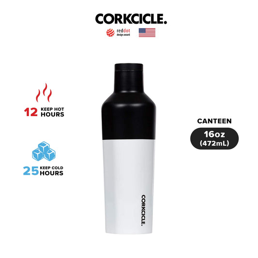 CORKCICLE : CANTEEN  MODERN BLACK 16 OZ