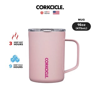 CORKCICLE : MUG GLOSS ROSE QUARTZ COFFEE  16 OZ