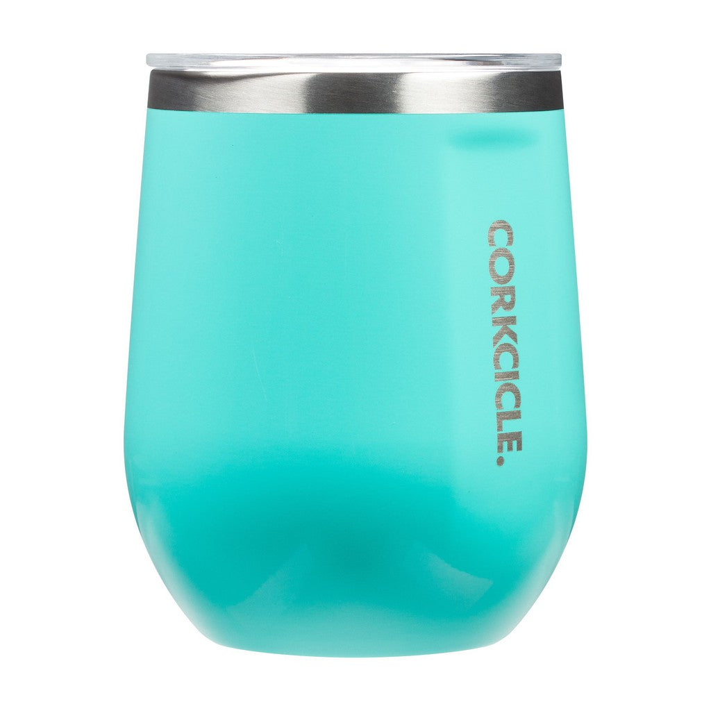 CORKCICLE : STEMLESS GLOSS TURQUOISE 12 OZ